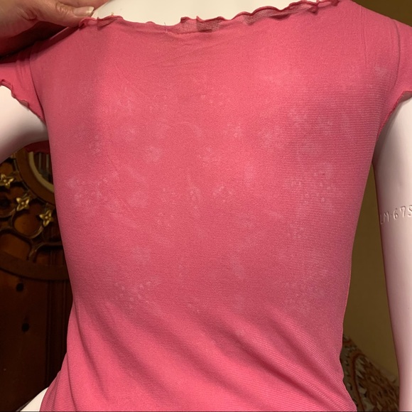 Y2K Sassy Sheer Floral Too with Lettuce Trim - Picture 4 of 7